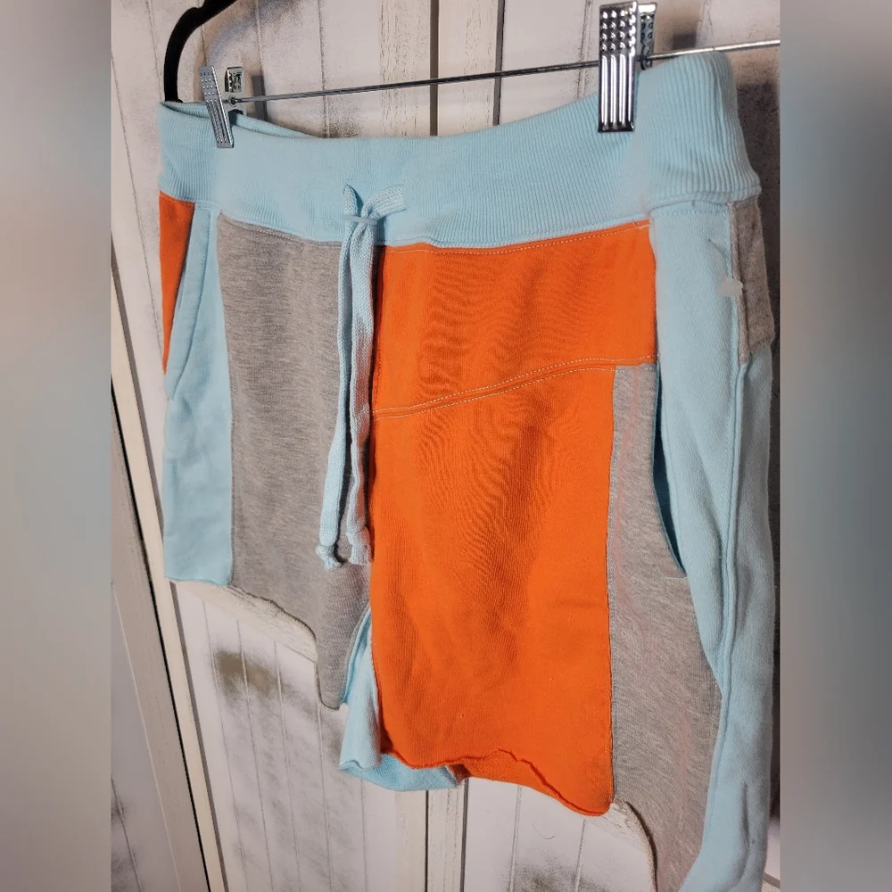 Nwot Freenpeople Peice Of Me Color Block Shorts Blue Orange - Picture 6 of 6